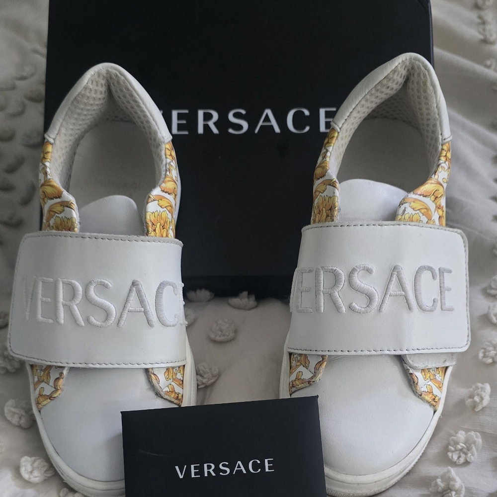 Authentic Versace Kids Boys Sneakers size 12 European size 30